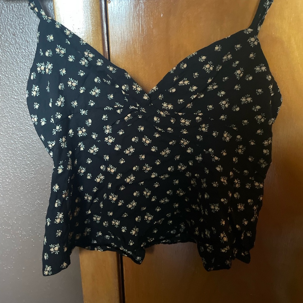 American Eagle Outfitters Black Floral Camisole